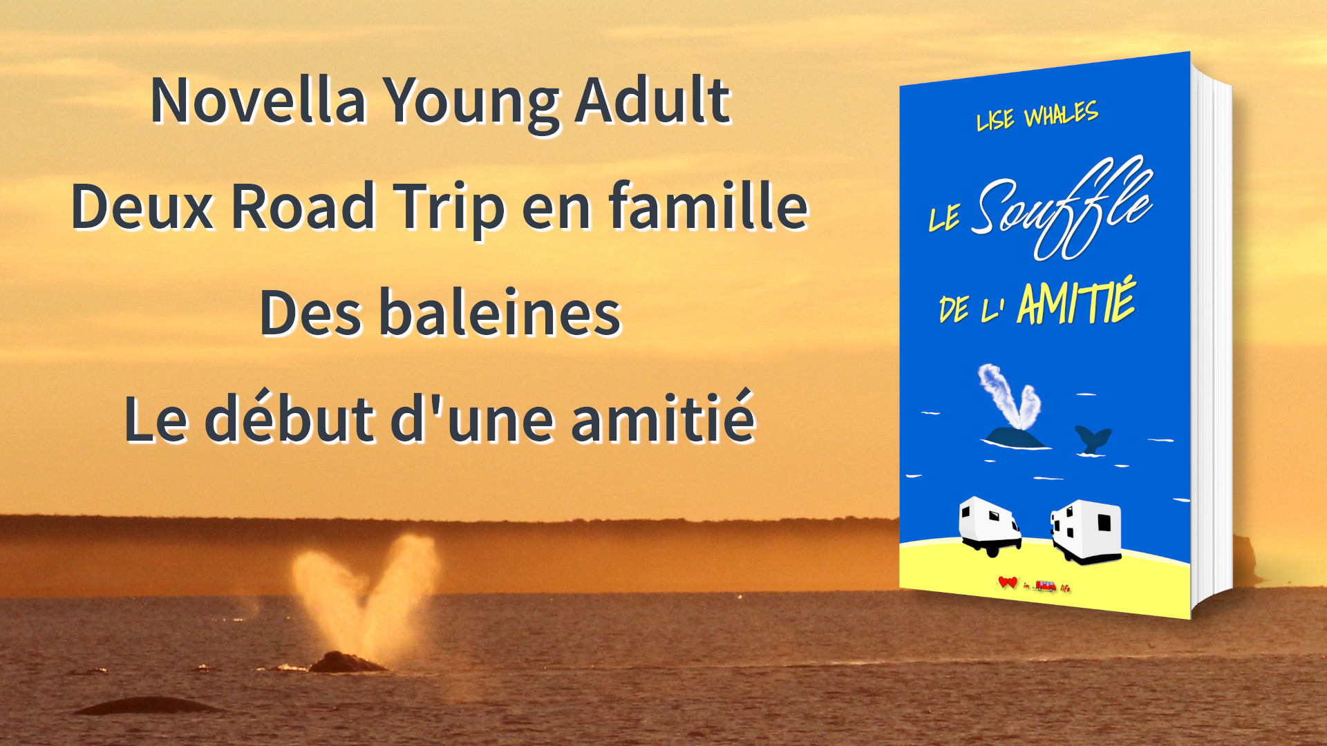 Le Souffle de l'Amitié - Novella Young Adult, deux road trip en famille, des baleines, une amitié
